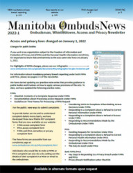 Cover of OmbudsNews 2022-1